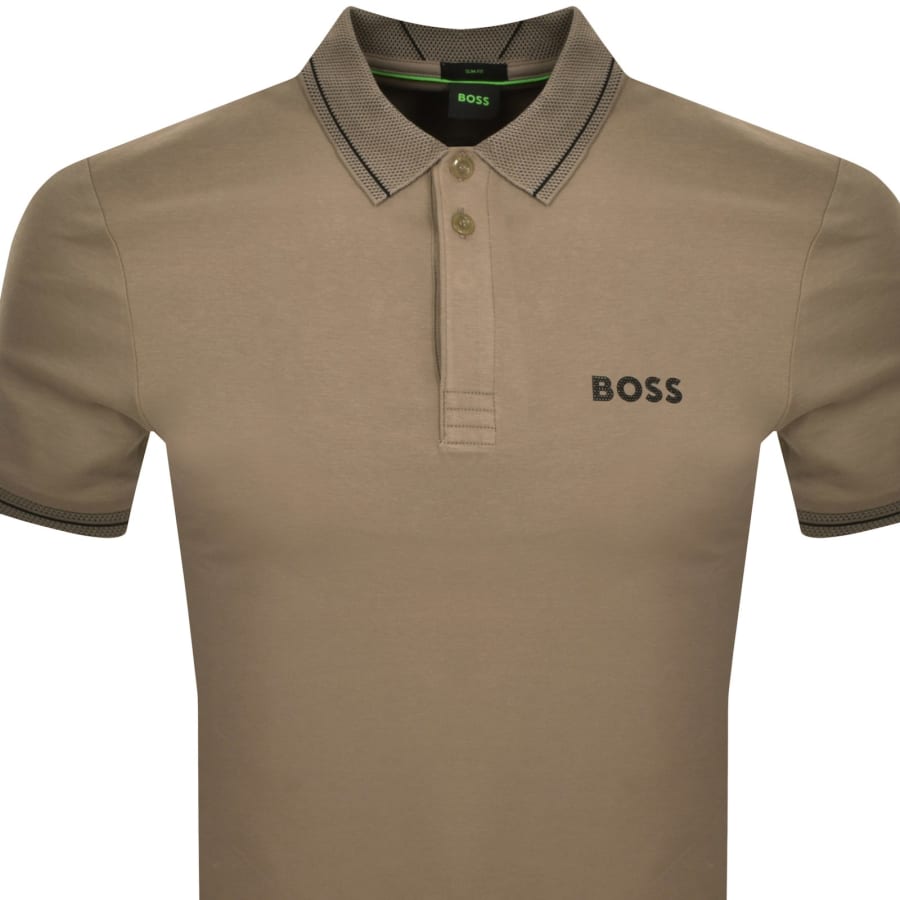 BOSS Paule 1 Polo T Shirt KhakiBOSS Paule 1 Polo T Shirt Khaki Male XX Large